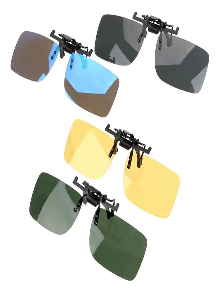 AliExpress NONE 1/2/3/4pcs Polarized Glasses Clip Driving Night Vision Eyeglasses UV400 Outdoor Shades High Definition Sun Glasses Clips