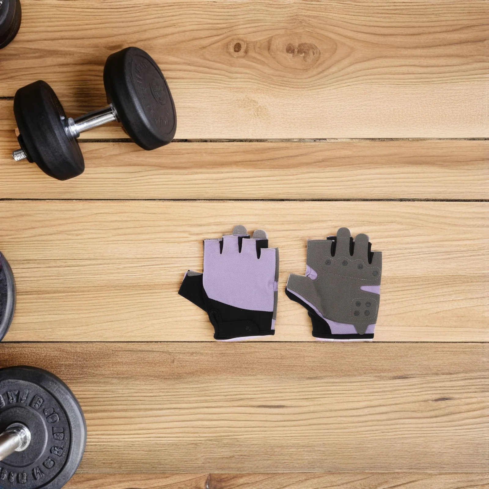 

1 Pair Fitness Gloves Half Finger Padded Palm Non-Slip Breathable Workout Gloves For Gym Weightlifting Cycling Pull Ups Training