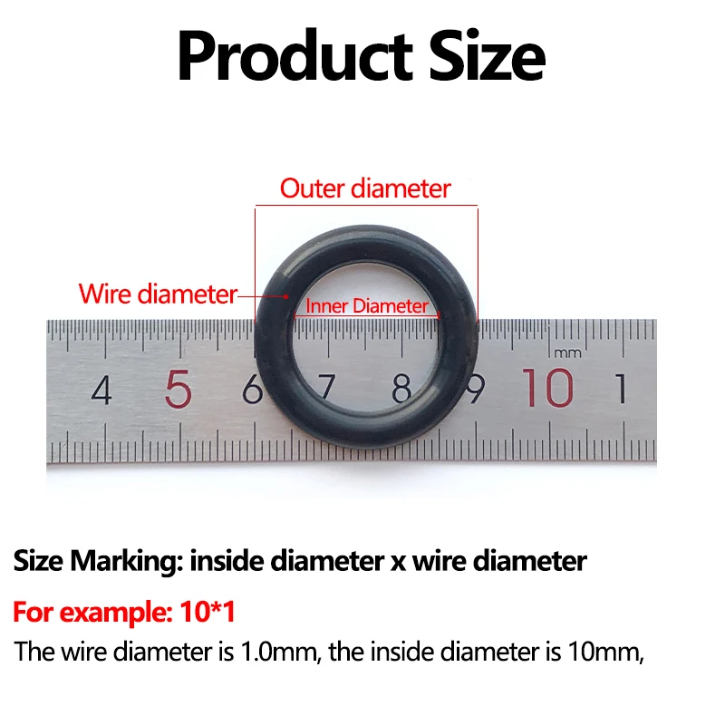 NBR Rubber O Sealing Ring Gasket Nitrile Washers for Car Auto Vehicle Repair Professional Plumbing, Air Gas Connections WD 5.33