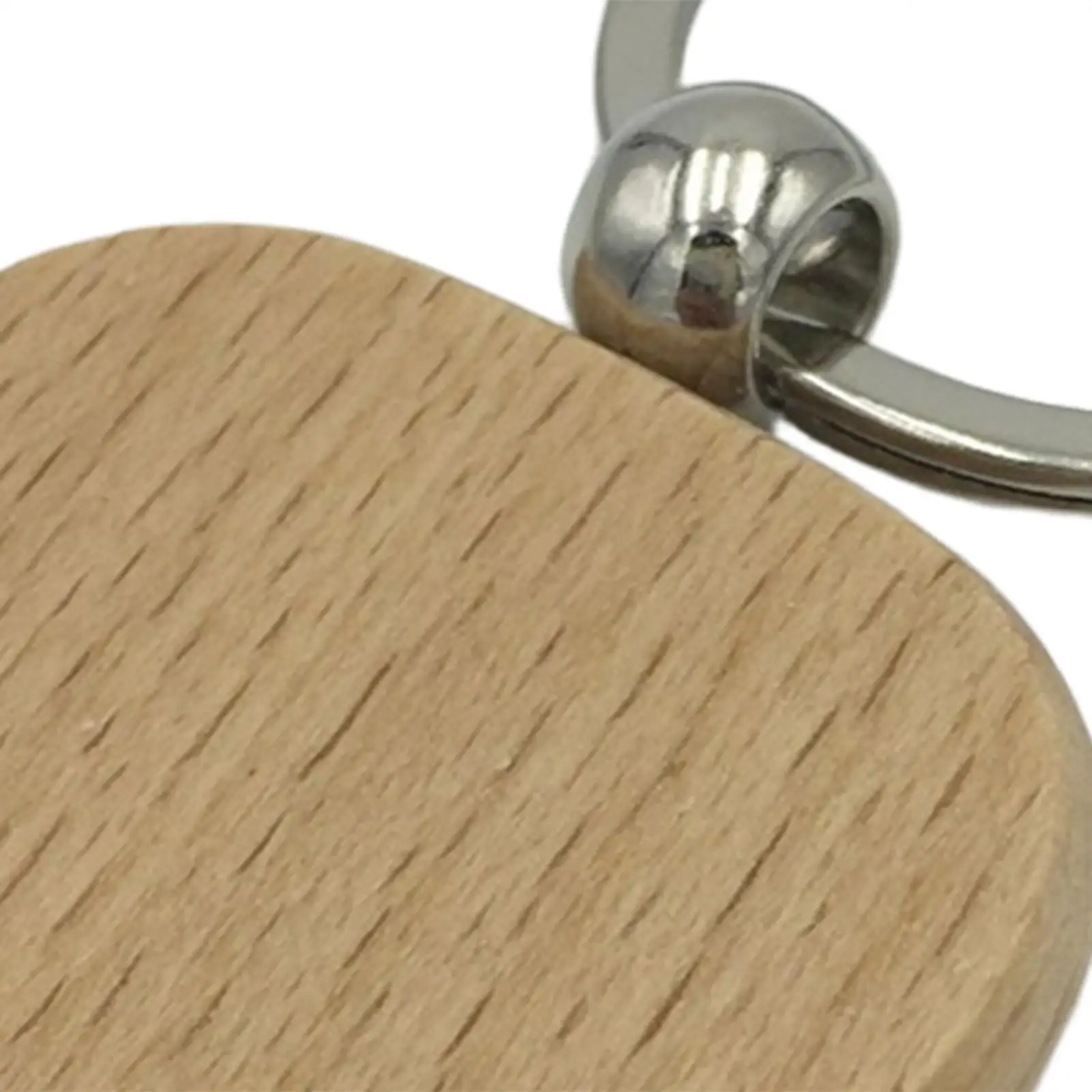 10 portachiavi in legno portachiavi non finito da collezione leggero stampato in bianco