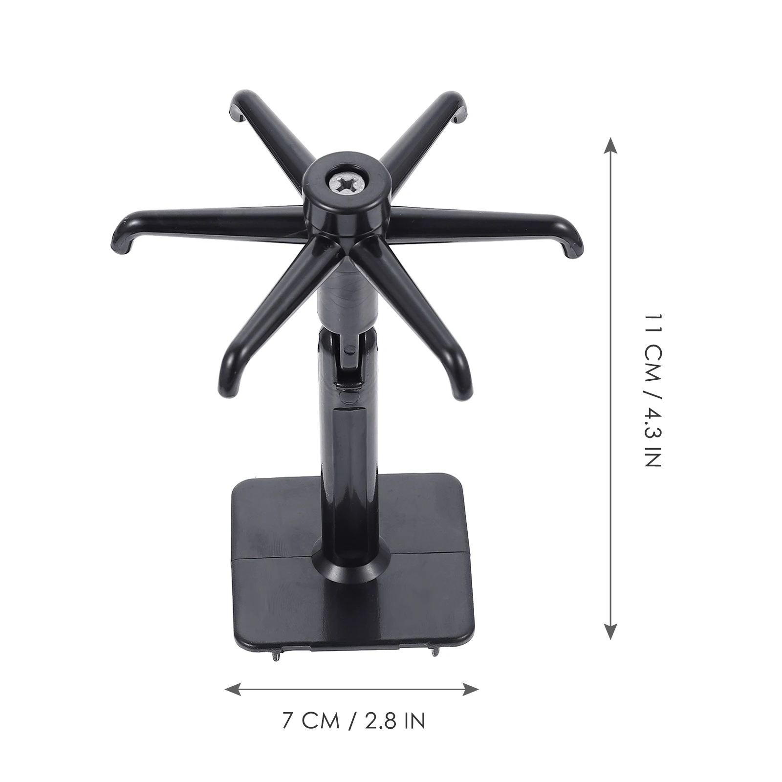 

1Set Multi-Function Rotating Adhesive Hooks Black Plastic Thickened Rustproof Storage Hooks for Bathroom Kitchen Bedroom Hall