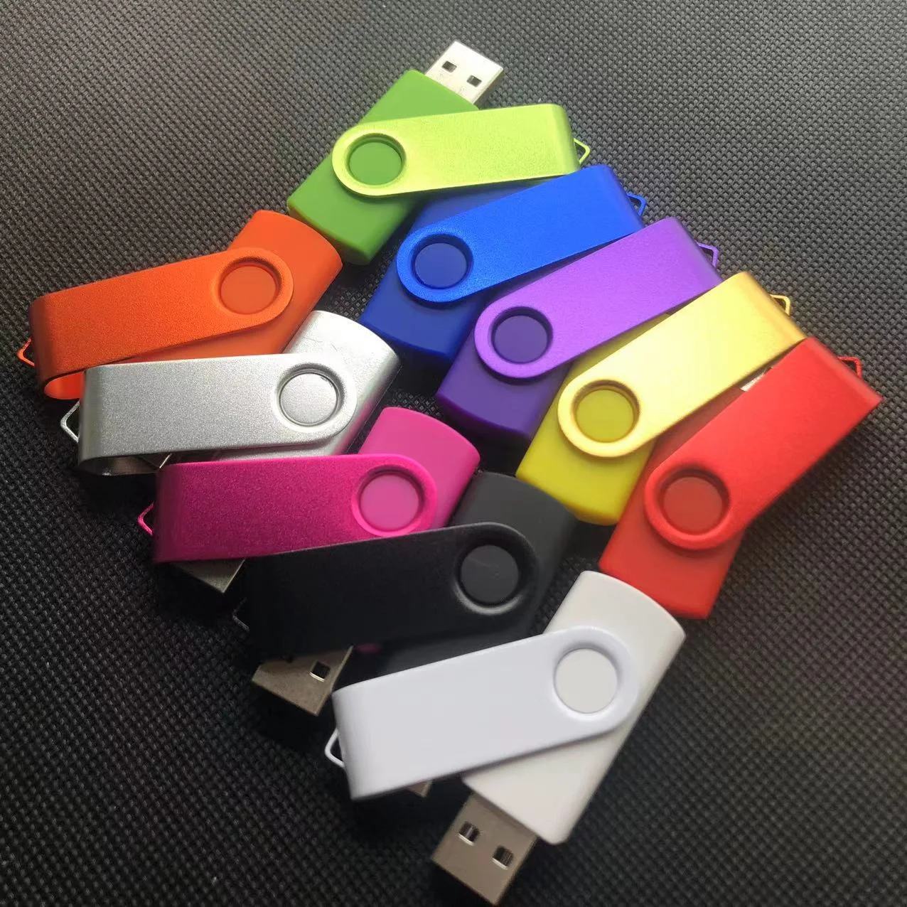 X 10PCS Custom UV Printing Color logo Metal Clips USB 2.0 4GB 8GB 16GB 32GB 64GB Memory Flash Pen drives