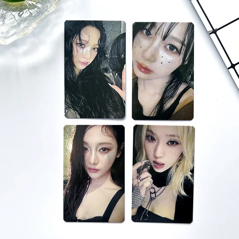 Kpop Idols NingNing Karina Photocard Korean Style Special Card Double Sides Matte Film LOMO Card Winter Giselle Fans Collection image 2
