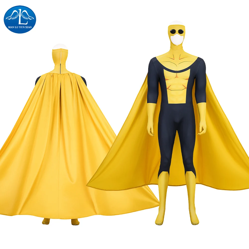 

Manluyunxiao Yellow Sinister Mark Cosplay Costume Jumpsuit Bodysuit Adult Halloween Carnival Suit