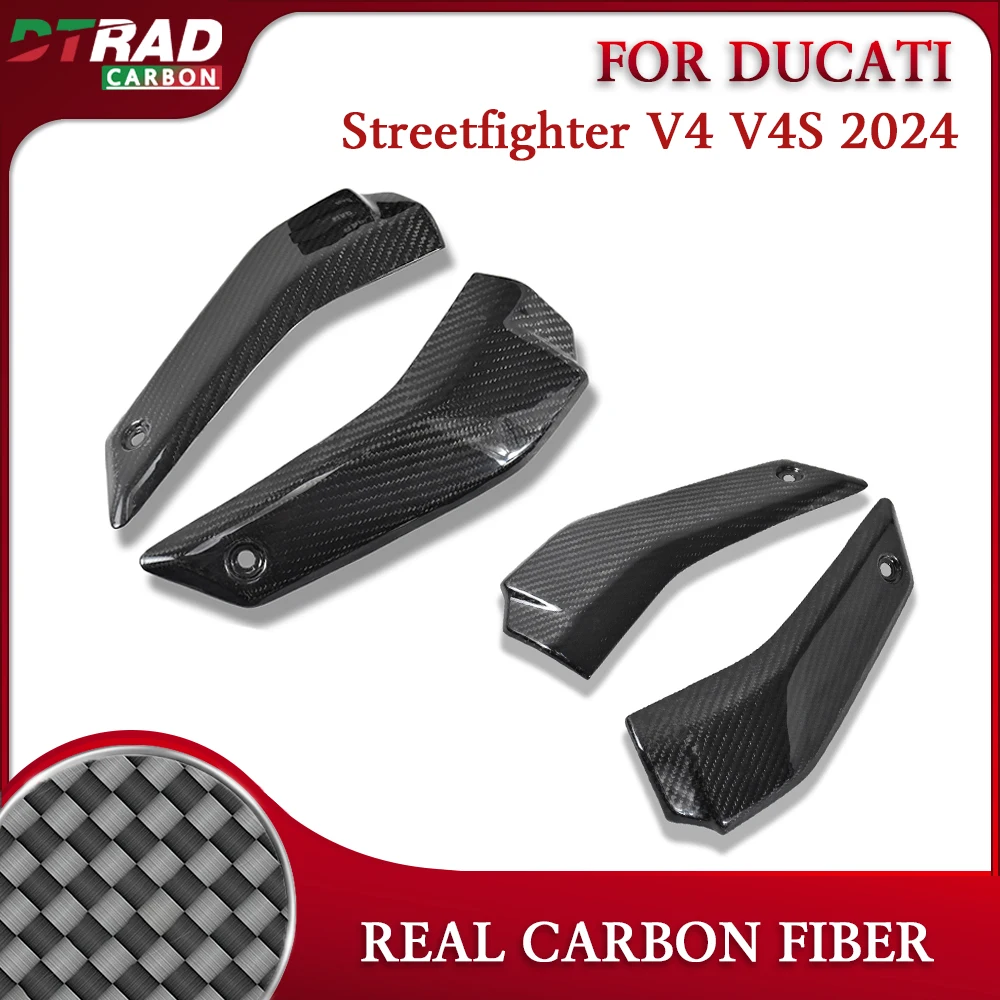 

For DUCATI Streetfighter V4 V4S 2020-2023 Accessories Motorcycle Carbon Fiber Upper Lower Radiator Cover Guards Side Panels