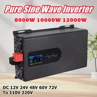 Pure Sine Wave Inverter 8000W 10000W 12000W 12V 220V 110v Power Solar Converter 24V 48V 60V 72V Car Inverters Grid Tie Inversor