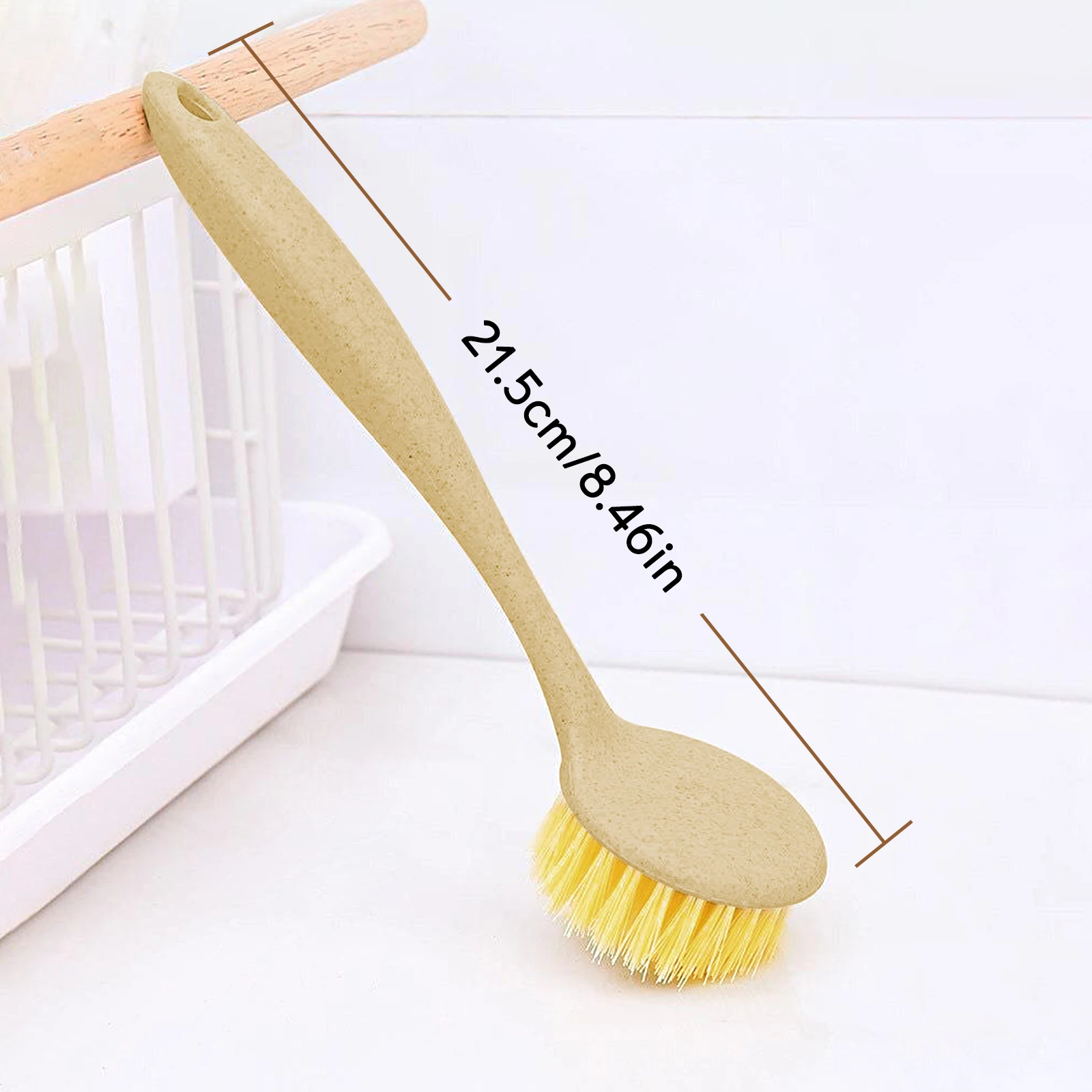 1/3/10pcs Long Handle Pot Brush, Compact Kitchen Cleaning Brush, Dishwashing Brush, Cookware Brush (Mixed Colors)