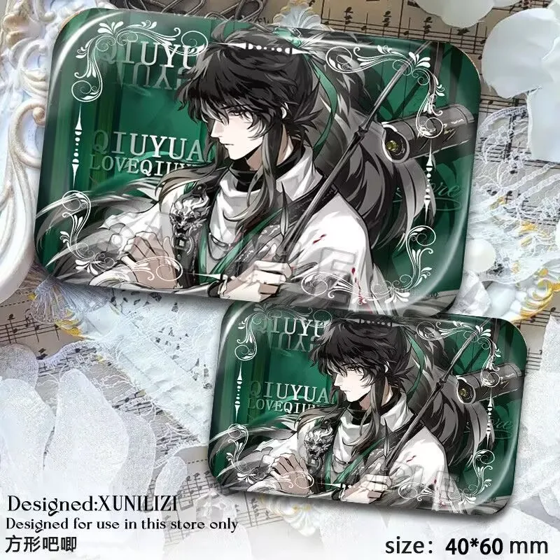 "밍차오" 새로운 캐릭터 "Qiu Yuan Fei Luo Luo Qian Saki Yuno" 사각형 바 사각형 동인 Tanzi 배지 펜던트 선물