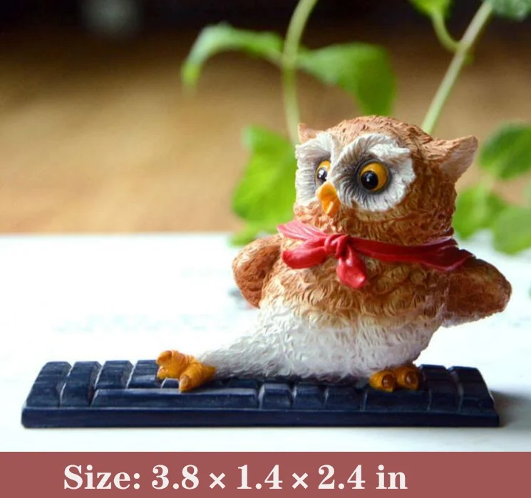 Playing Keyboard Owl Vacation Statue Figurine Ornament Home Garden Lawn Decor Desk New