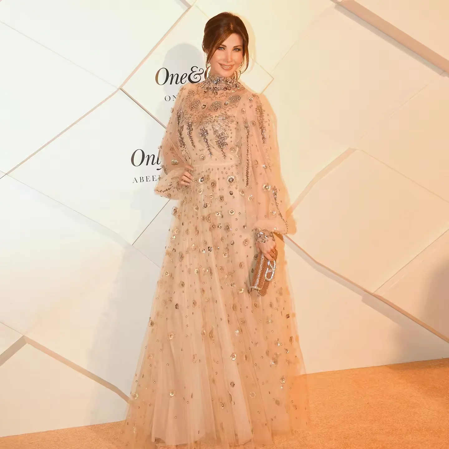 

Изысканное вечернее платье SHIXINGE на заказ, А-силуэт, с бисером и пайетками, из тюля, с длинными рукавами, для женщин Дубая, для свадебных торжеств