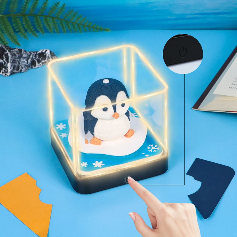 

3D Paper Craft Gift Novelty Calendar 2025 Christmas Gift Funny Memo Pad Penguin Model Notes for Promotional Gift Solution