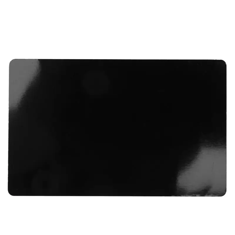 Ingenious-200Pcs Black Aluminum Alloy Card Engraving Metal Business Access Business Card Blank 0.22Mm Thickness