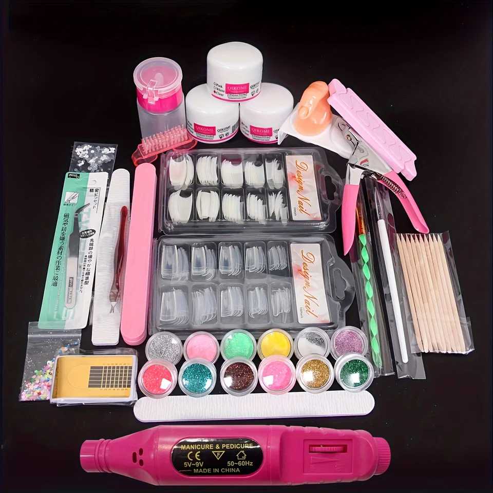 Professional Nail Art Kit with Electric Nail Drill