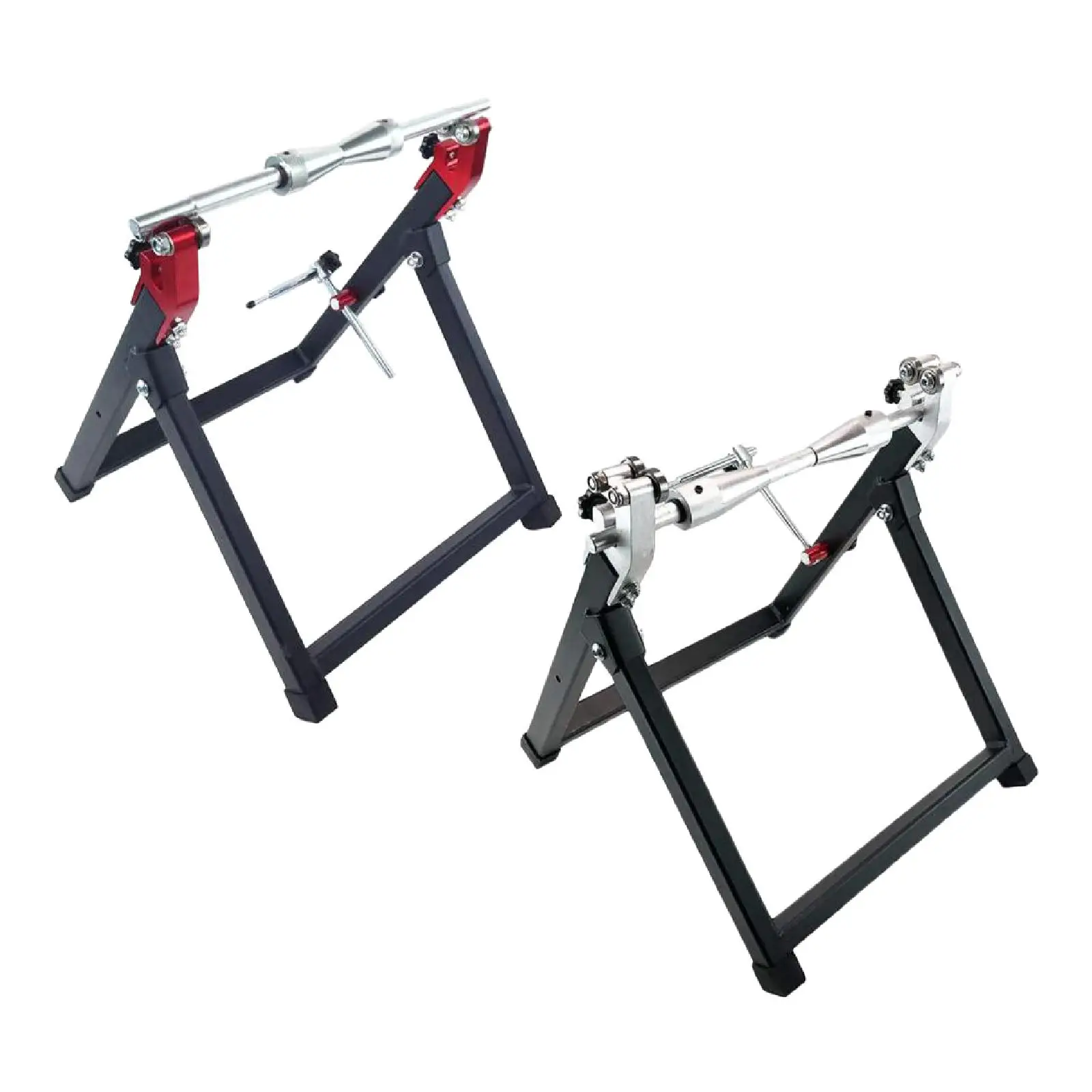 Foldable Metal Motorcycle Wheel Balancer Stand Tire Fitting Tool Kit for Accurate Wheel Alignment and Maintenance