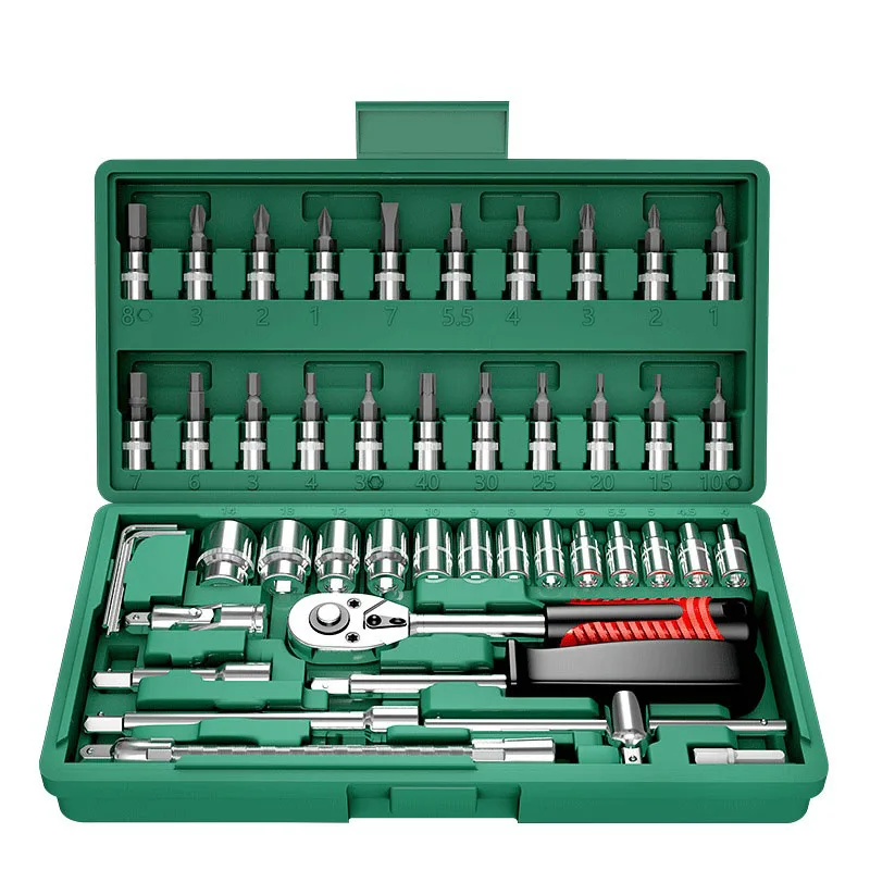 

Professional Socket Wrench Auto Repair Tool Complete Auto Repair Tool Set Quick Toolbox Ratchet Wrench Torque Hardware Supplies