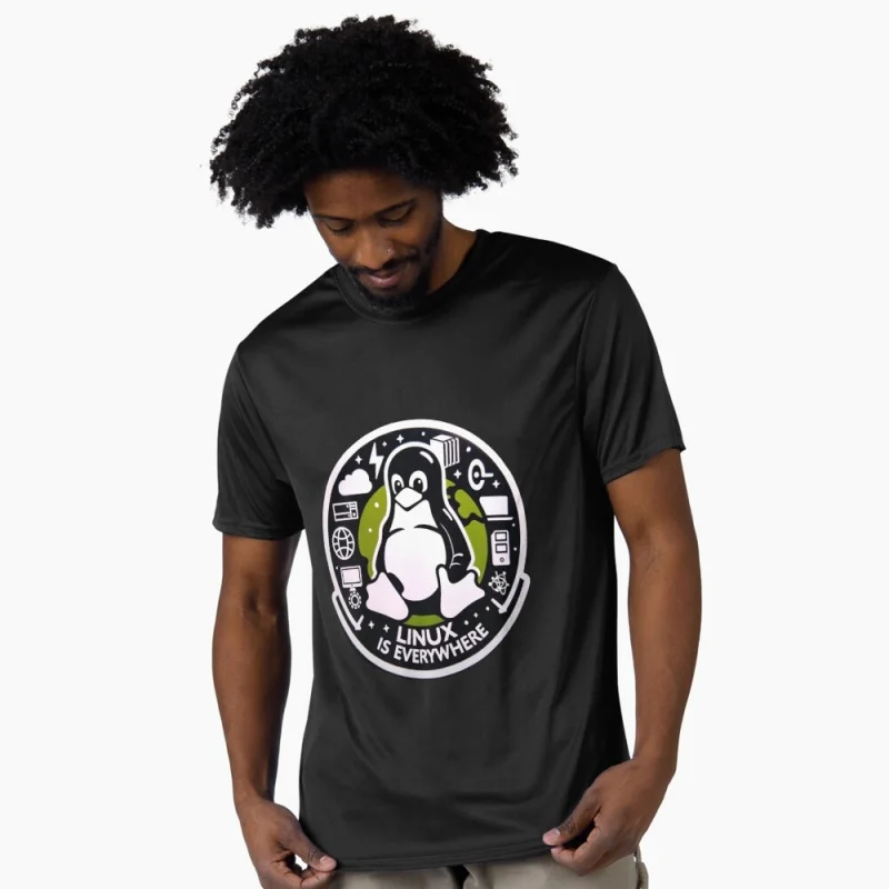 Linux is Everywhere Funny Command Humor Developer Gift t shirt for Software Engineer 100% cotton Graphic clothes All size Tops