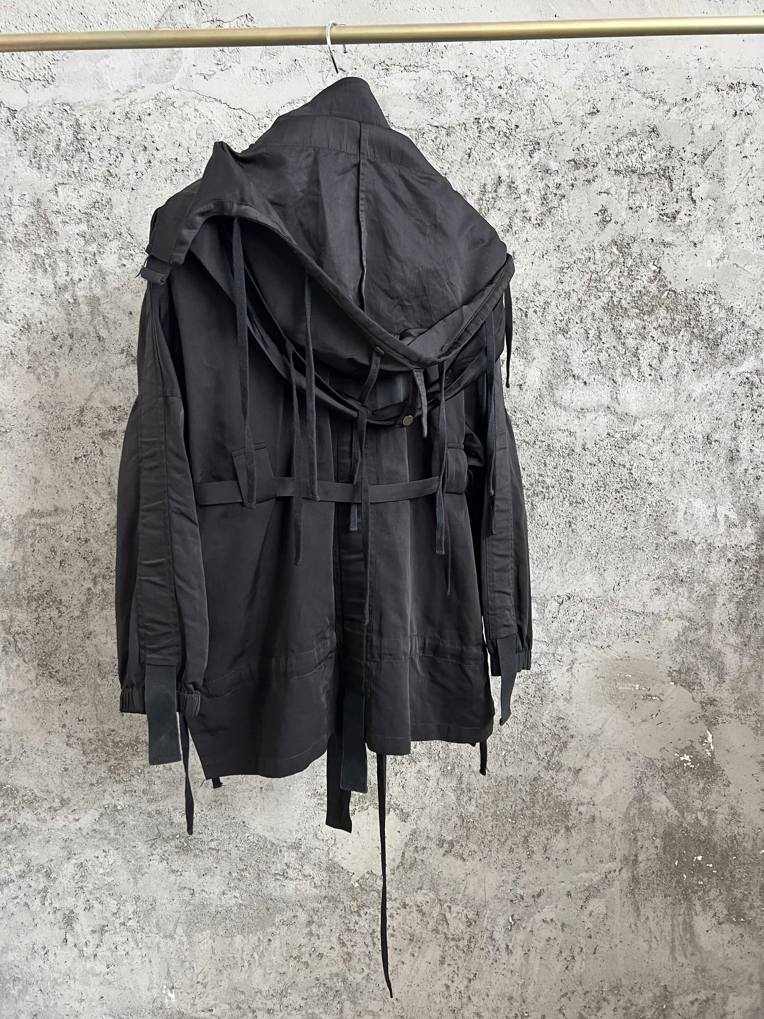 سترة TOP-YAMAMOTO Air Force Pilot مهدب سترة المظلة ملابس رجالية #2