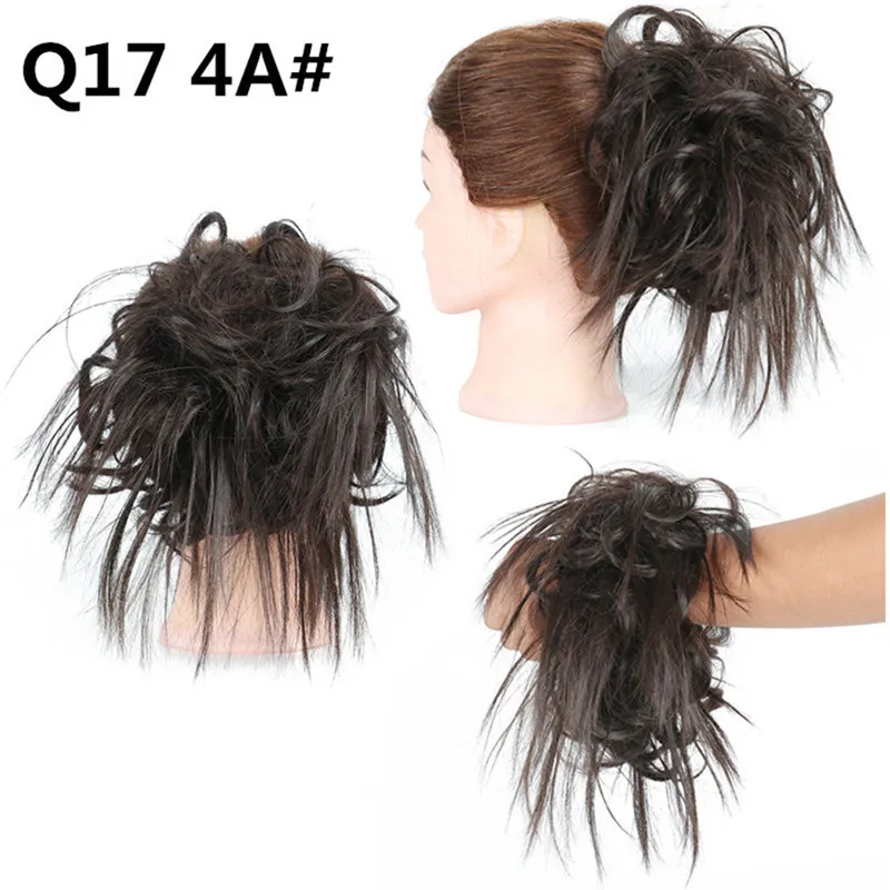 Messy Bun Hairpiece with Elastic Rubber Band