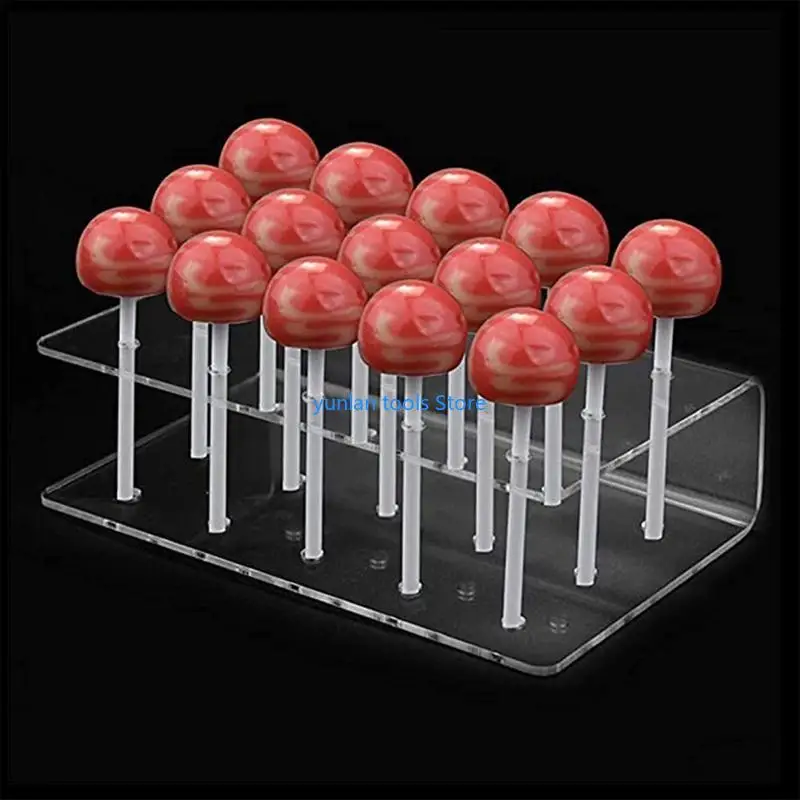 50 Clear Acrylic Lollipop Support 15 Trou Durable Candy Support Contisers For