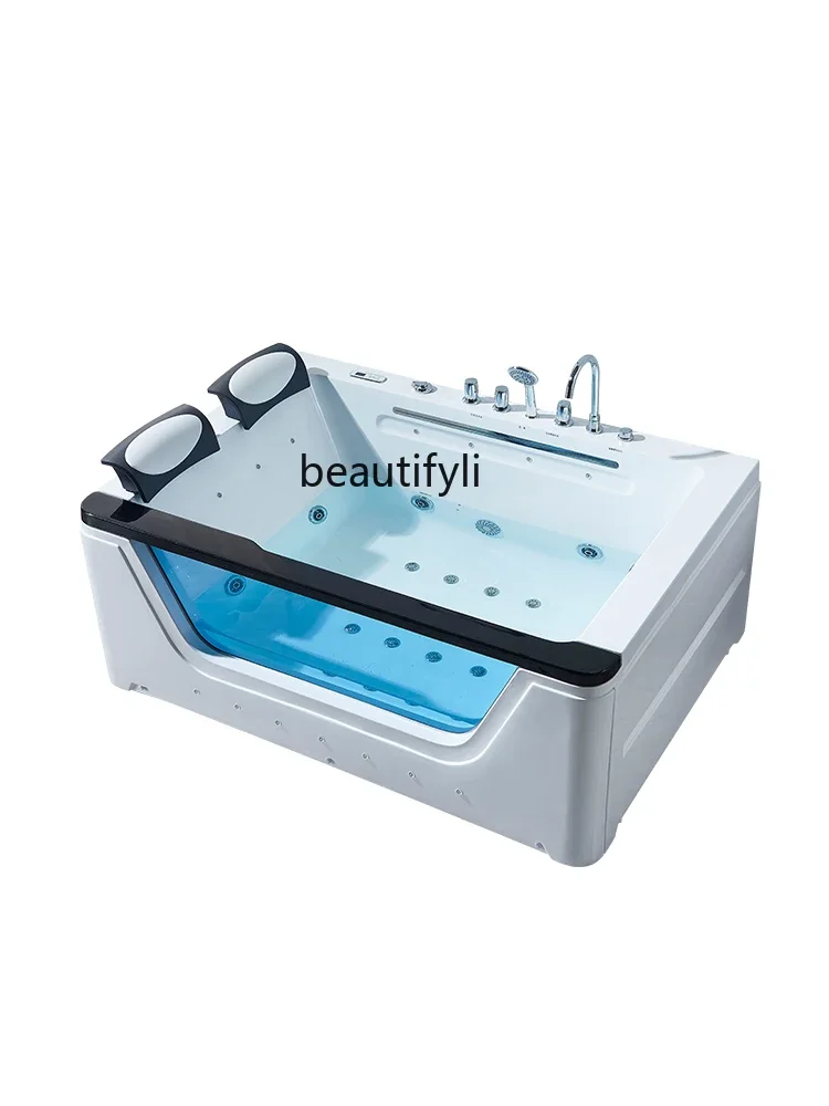 Double Couple Luxury Waterfall Massage Bathtub Acrylic Hotel Household Constant Temperature Bathtub