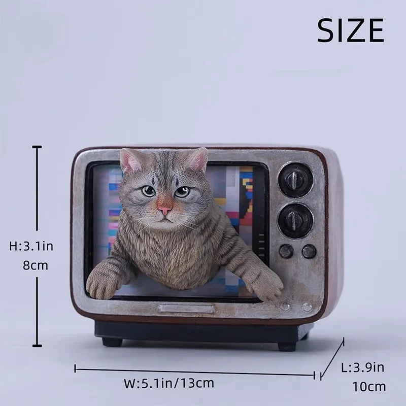 Przedsprzedaż JXK Model Kota Channel Cat w Skali 1/6 z Żywicy, Ręcznie Robiony Model Kota, Symulacja dla Figur Akcji 12-calowych, Akcesorium dla Lalek