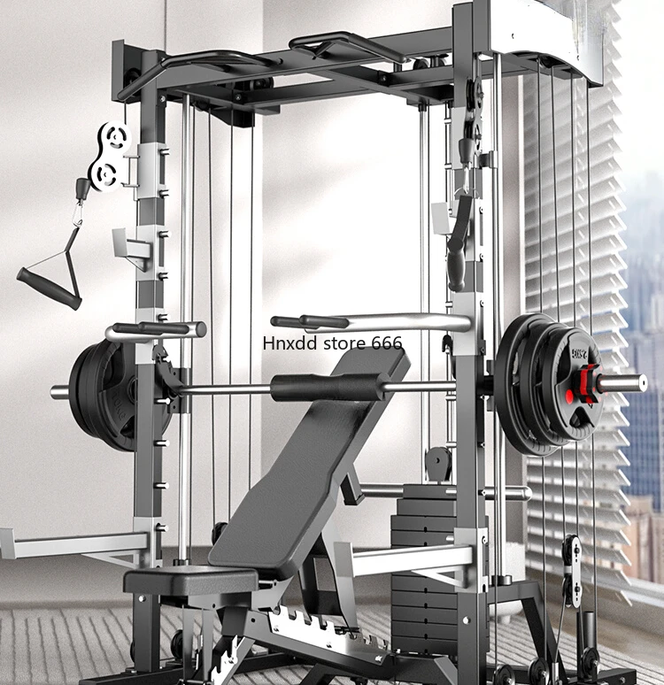 Smith machine comprehensive trainer household gantry fitness equipment combination set