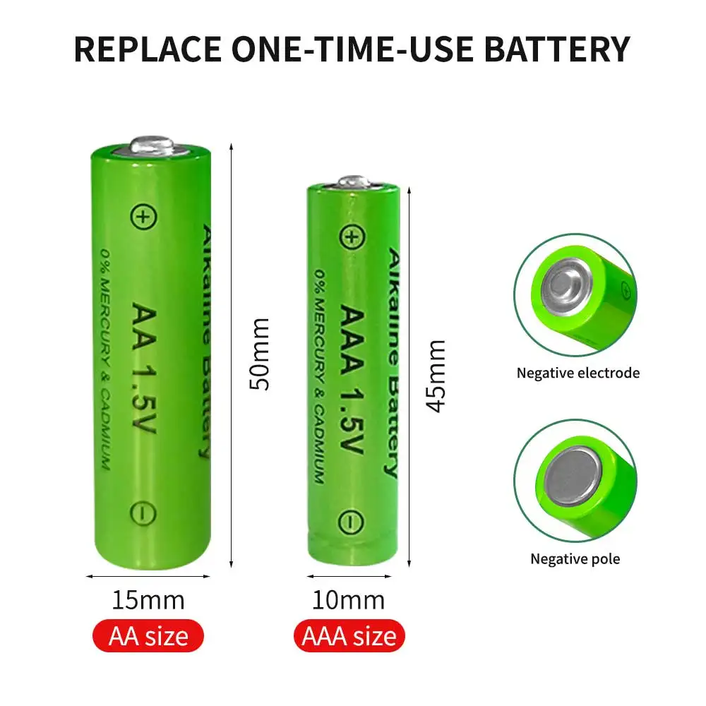 Original Rechargeable Battery 1.5V AA9800mAh+AAA8800mAh+Charger for Computer Clock Radio Video Game Digital Camera AA AAAbattery