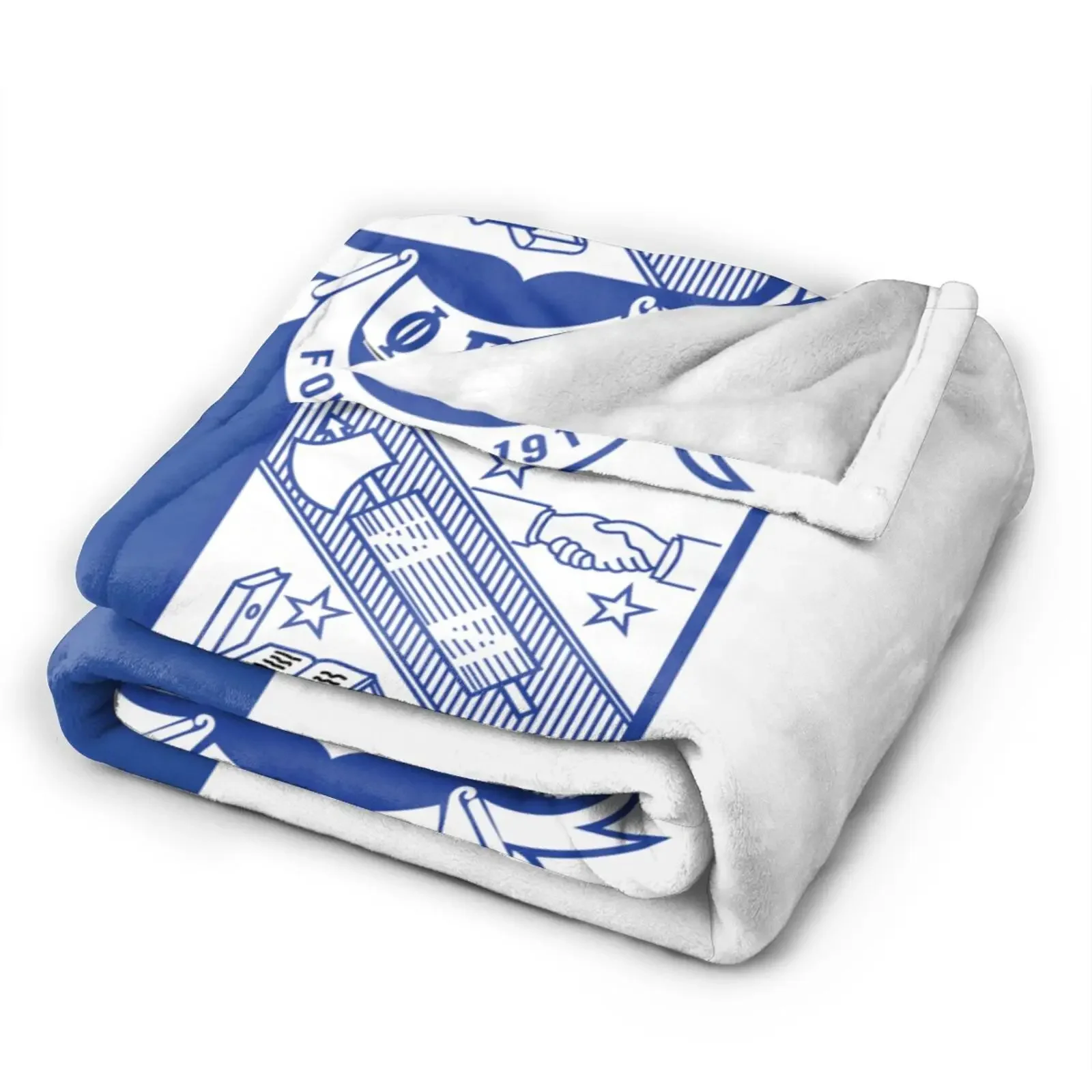 3D Print Phi Beta Sigma Fraternity PBS Blanket Soft Sofa Cover Throw Blanket Fleece Tapestry Warm Bed Blankets for Bedroom Couch