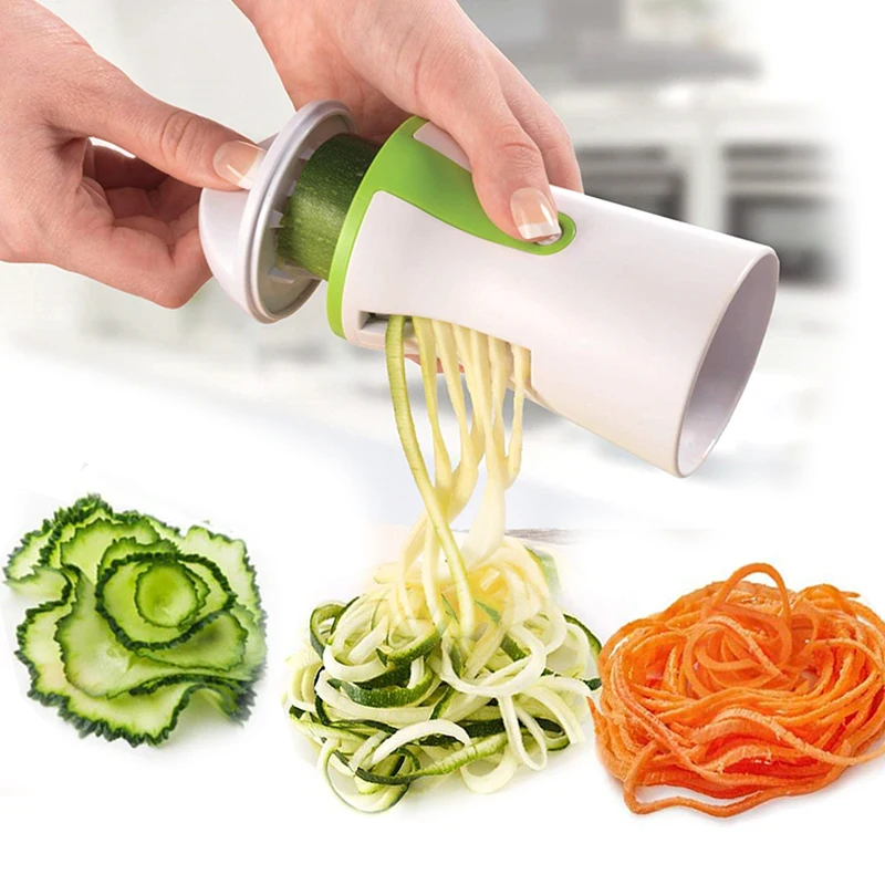 Heavy Duty Spiralizer Vegetable Slicer Vegetable Spiral Slicer Cutter Zucchini Pasta Spaghetti Maker Multifunctional Grater