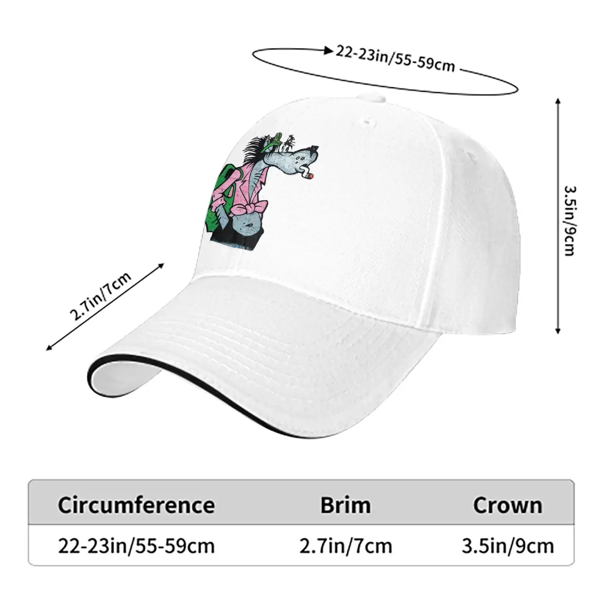 Smoking Men Baseball Caps Peaked Cap Sun Shade Cycling Hat Nu Pogodi Well Just You Wait Anime