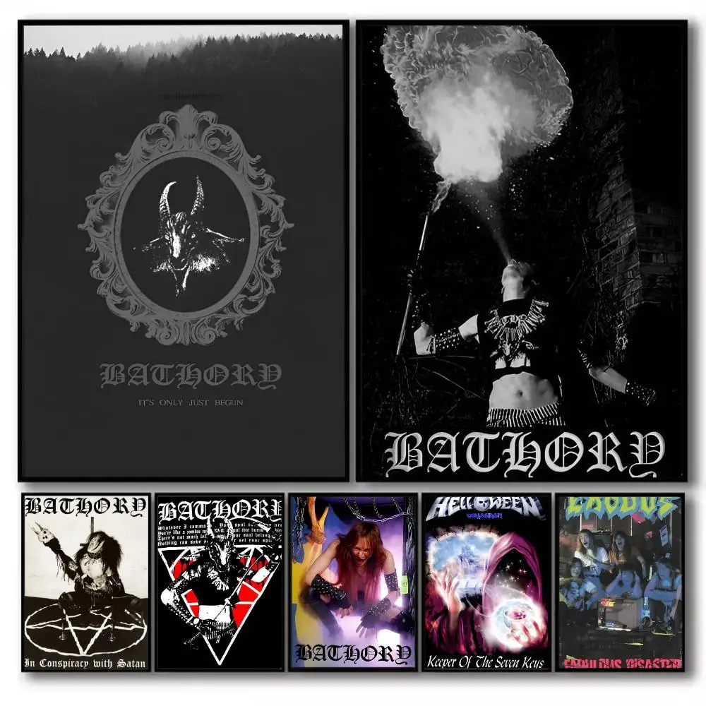 Bathory Q-Quorthon Poster-Aufkleber, selbstklebend, Malerei, Wanddekoration, Wandaufkleber für Schlafzimmer, Wohnzimmer, Zuhause, HD-Geschenk