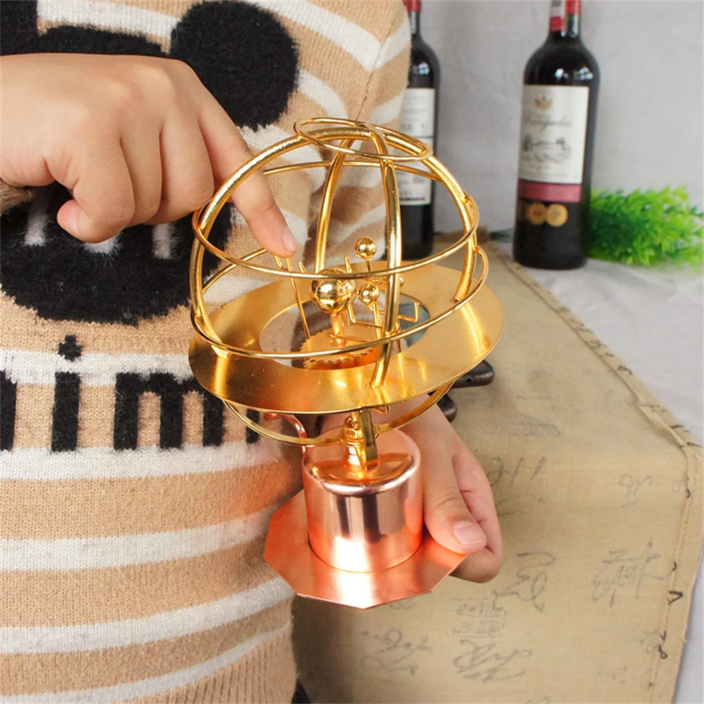 3D Grand Orrery Model Of The Solar System Desktop Ornaments Gifts For Kids Adults Metal Retro Grand Orrery Model Miniatures