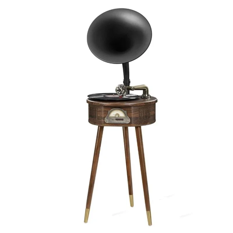Light luxury simple style wooden phonograph Bluetooth audio U disk home living room ornament