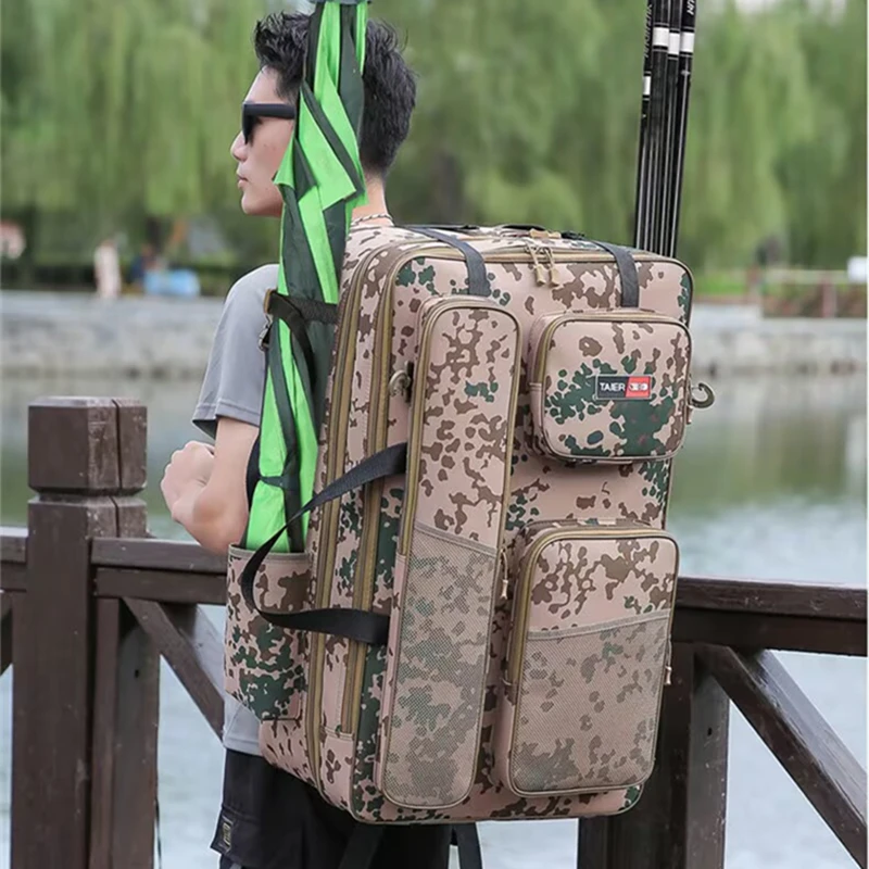 

70cm -80cm Large Size Fishing Backpack Waterproof Trekking Hunting Bag Backpack Outdoor Rucksacks Tactical Sports Camping Hiking