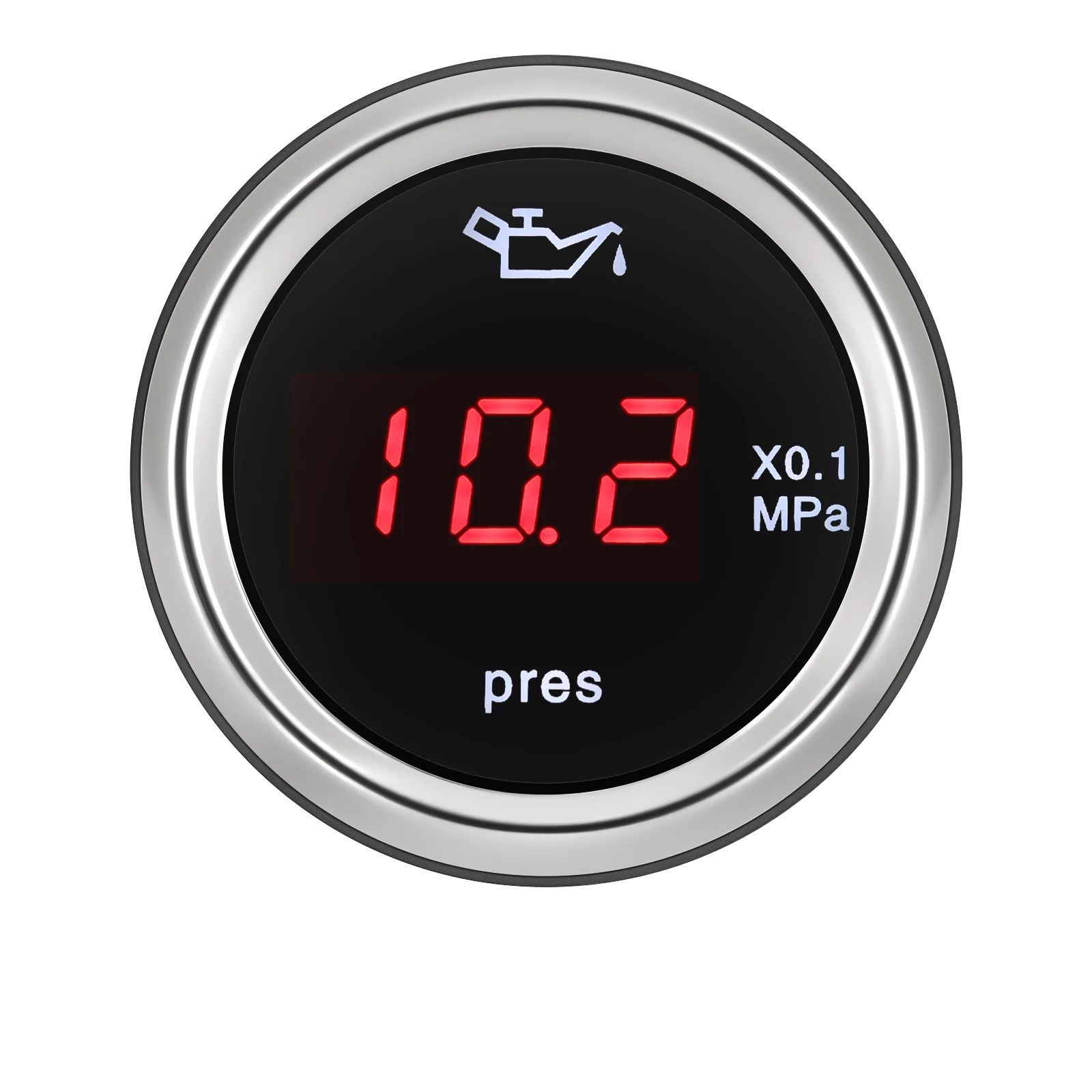 2 Zoll 52mm Digitales Öldruckmessgerät 0-1,0MPA mit Alarm 12V-24V Universal mit Öldrucksensor 1/8NPT für Auto, Motorrad, LKW – Detail 12
