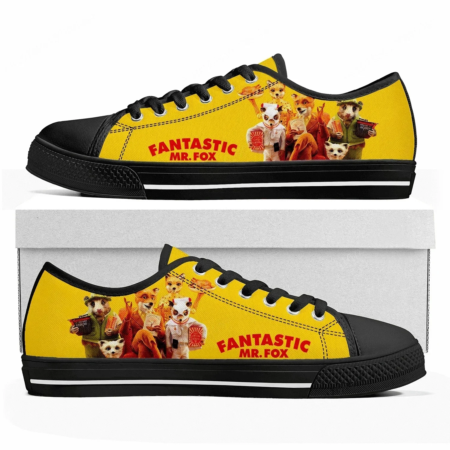 

Fantastic Mr Fox Low Top Sneakers Womens Mens High Quality Canvas Sneaker Casual Anime Cartoon Manga Customize Shoes