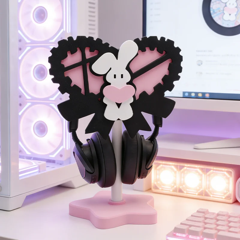 Custom Cute Mechanical Rabbit  - Desk Setup Headphone Stand 评论和价格