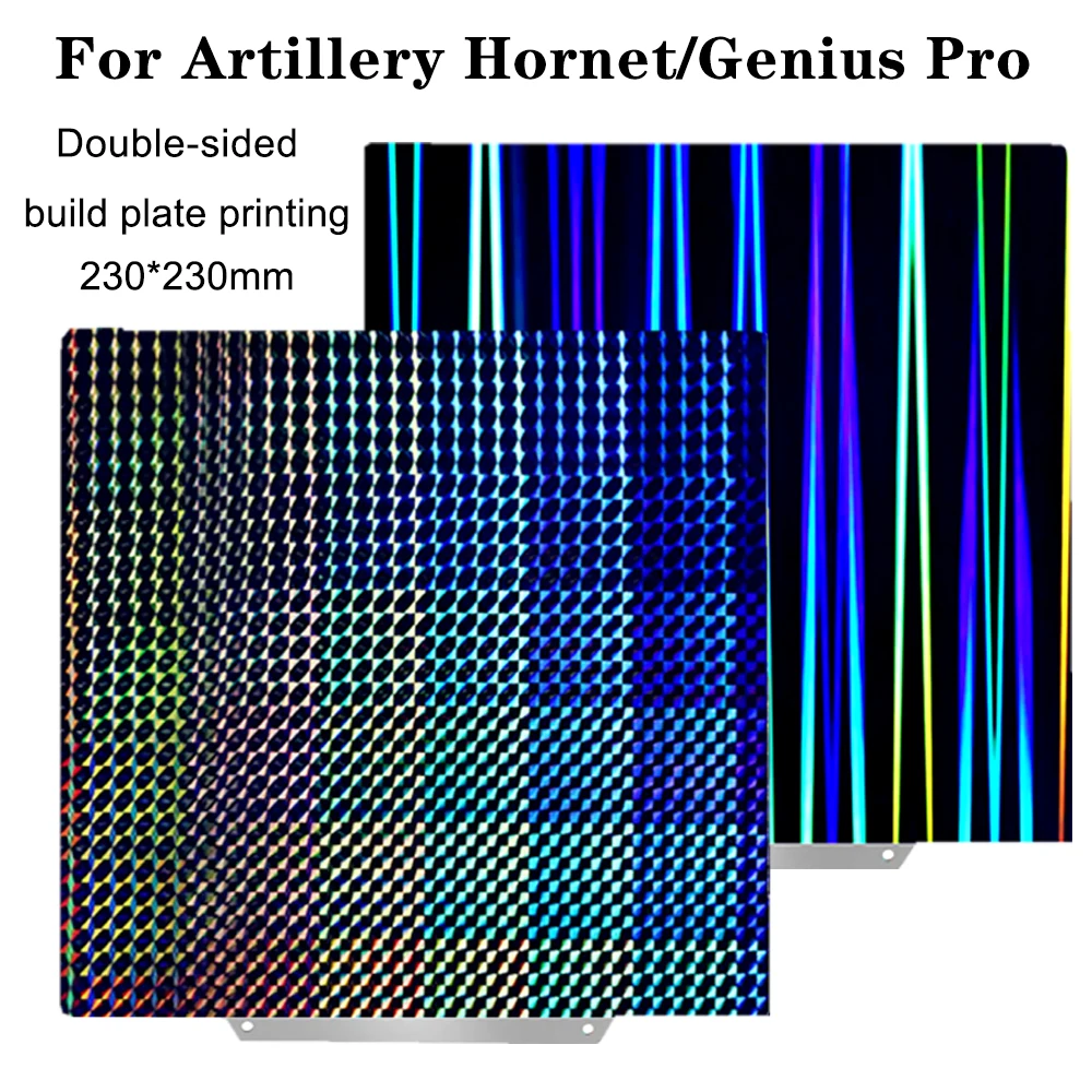 

Для артиллерии Hornet Build Plate Genius Pro с подогревом, 230*230 мм, двухсторонняя печать, пружинный стальной лист для артиллерии Genius Plate