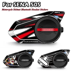 For SENA 50S sena 50s Motorcycle Helmet Bluetooth Headset Decorative Stickers Earphone Headphone Protective Decals Accessories