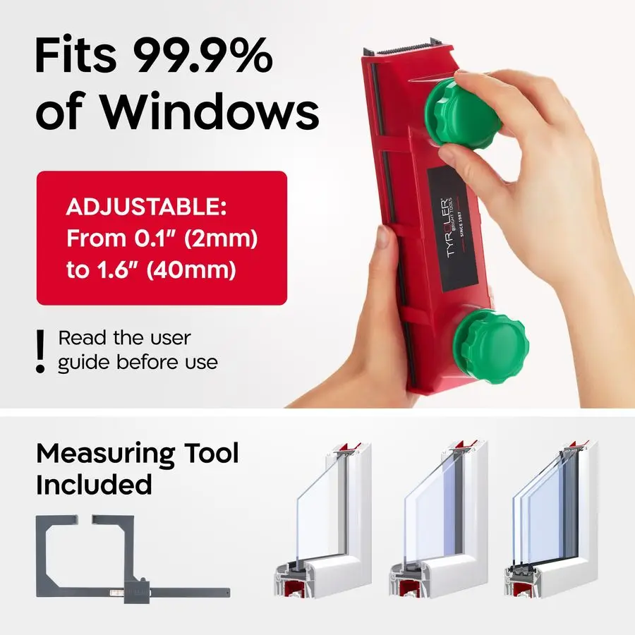 أداة تنظيف النوافذ المغناطيسية أداة تنظيف النوافذ الشراعية D4 تناسب Windows 0.11.6 مجموعة تنظيف النوافذ AllinOne السميكة المغناطيسية