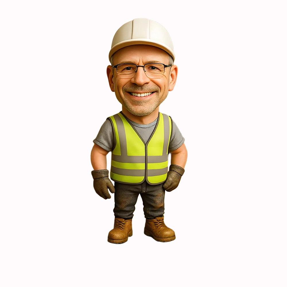 4.7in Custom Big Head Bobbleheads give for Father's Mother's Day Parents Boss Colleagues Family and Friends