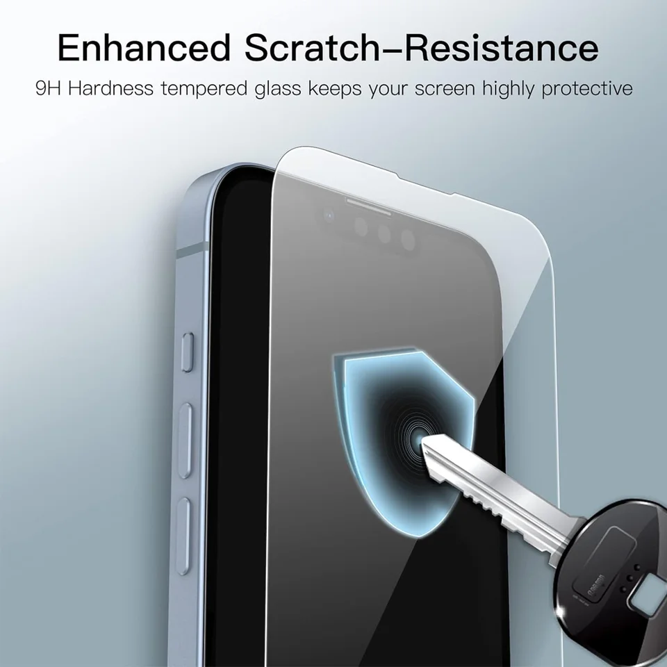 2-5 Piezas Vidrio Templado Para iPhone 17 Pro Max Air Protectores de Pantalla Cubierta Completa con Pegamento 3