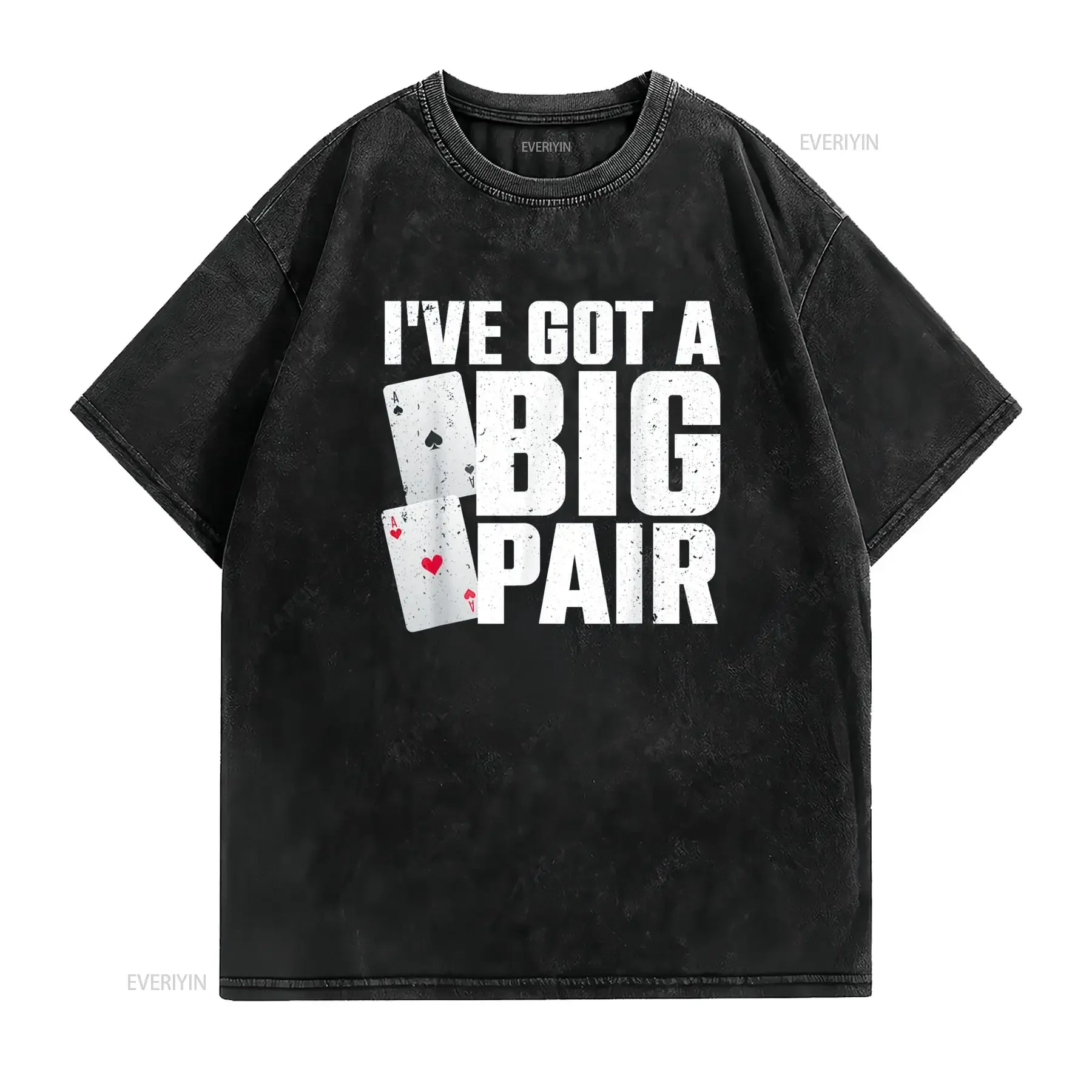 Cool Poker Player Design For Casino Lover Gambler T Shirt vintage Washed Stylish streetwear Comfortable designer clothes