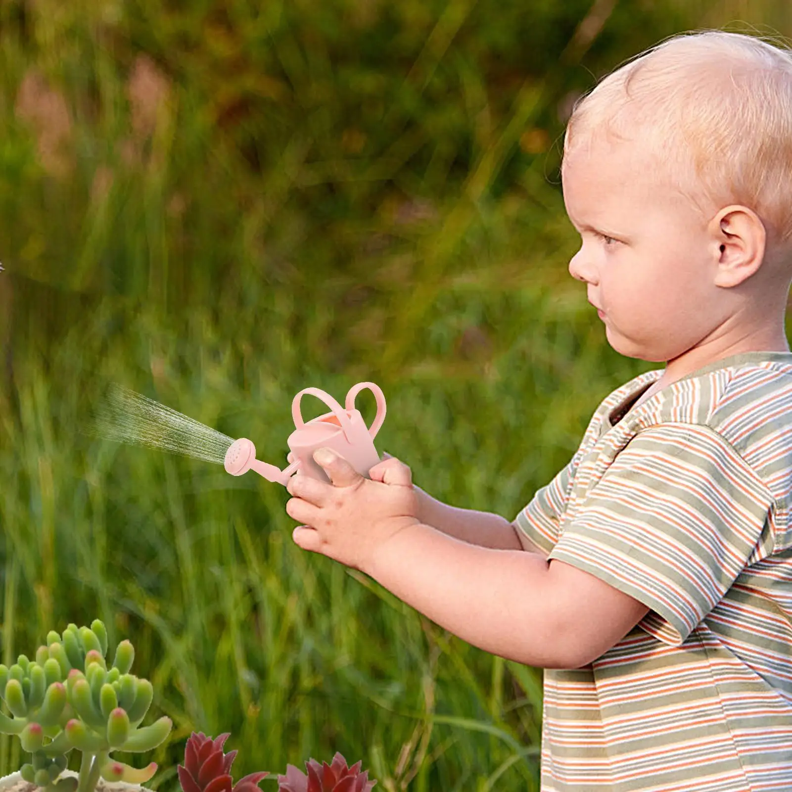 Mini Watering Can Toddler Watering Can Gardening Ergonomic Handle Flexible Water Tool Pot for Indoor Outdoor Plants Flower