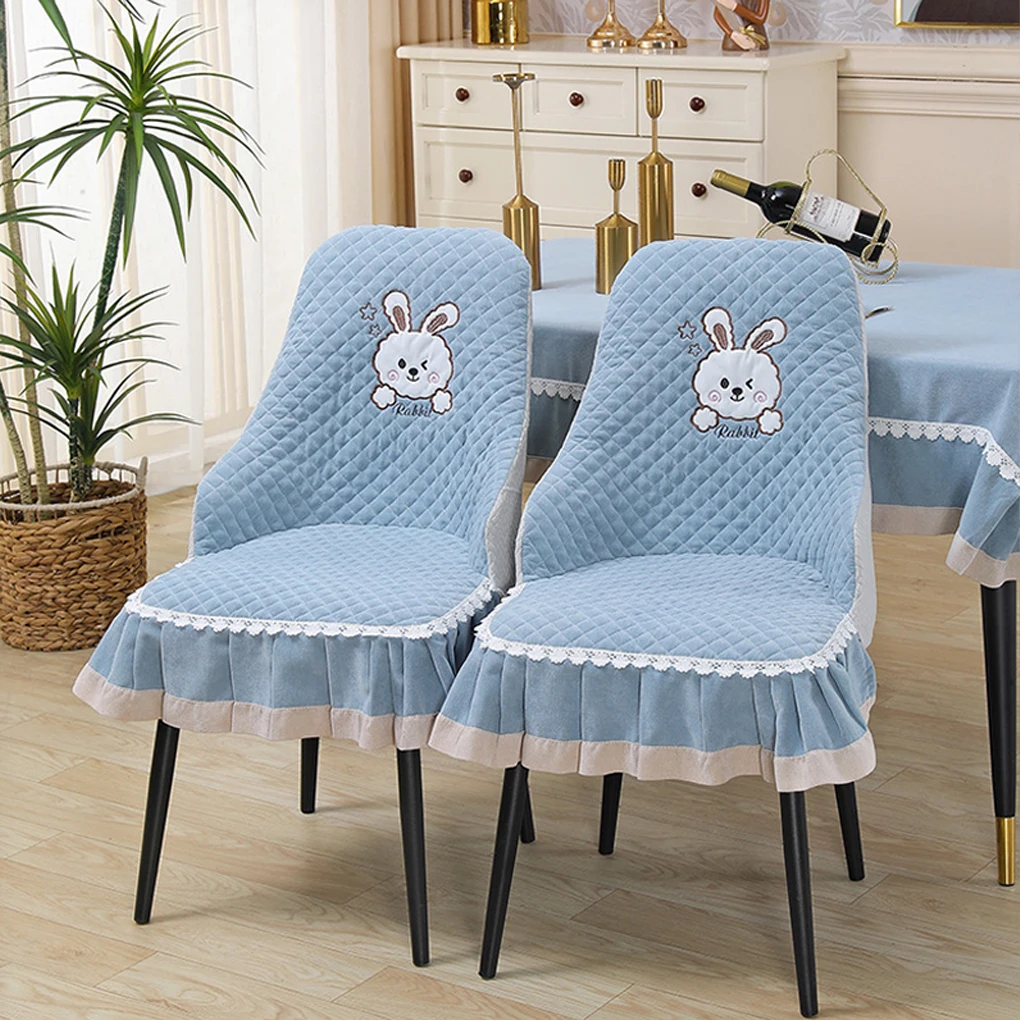 Comfortable Pad Thickened Curved Chair Cover Semi-circular Chair Cushion Washable For Dining Room