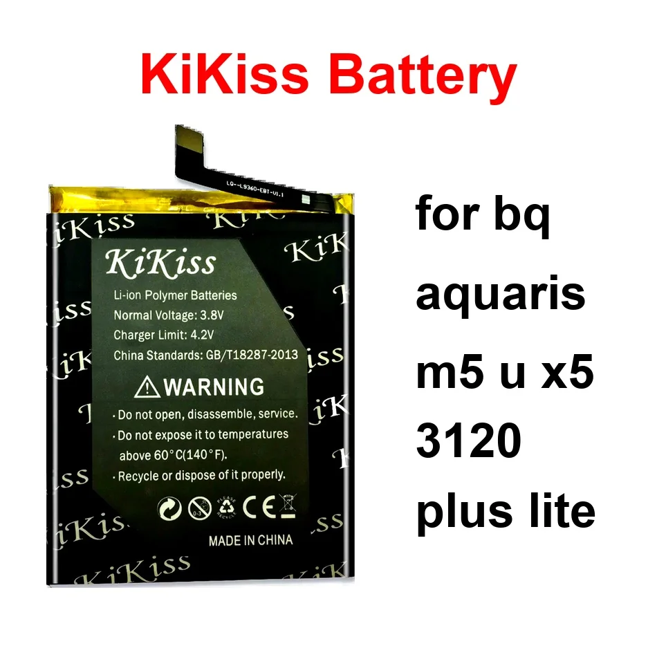 

Mobile Phone Battery High-Capacity 3080 3600-4400Mah For BQ Aquaris M5 U X5 3120 Plus Lite