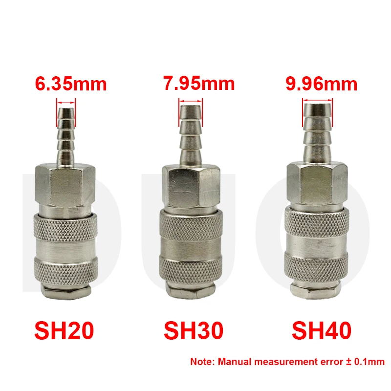 EU Standard SH PH Hose Tube Barb Coupling Quick Release Coupler Suit Pneumatic Fitting Connector For Air Compressor Accessories