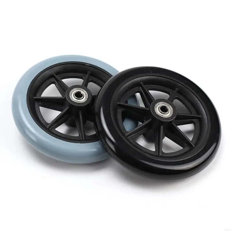 A6HD 6/8 inci Roda Kursi Roda Anti-Skid Roda Kursi Roda Penggantian Ban Solid Untuk Kursi Roda Listrik & Manual