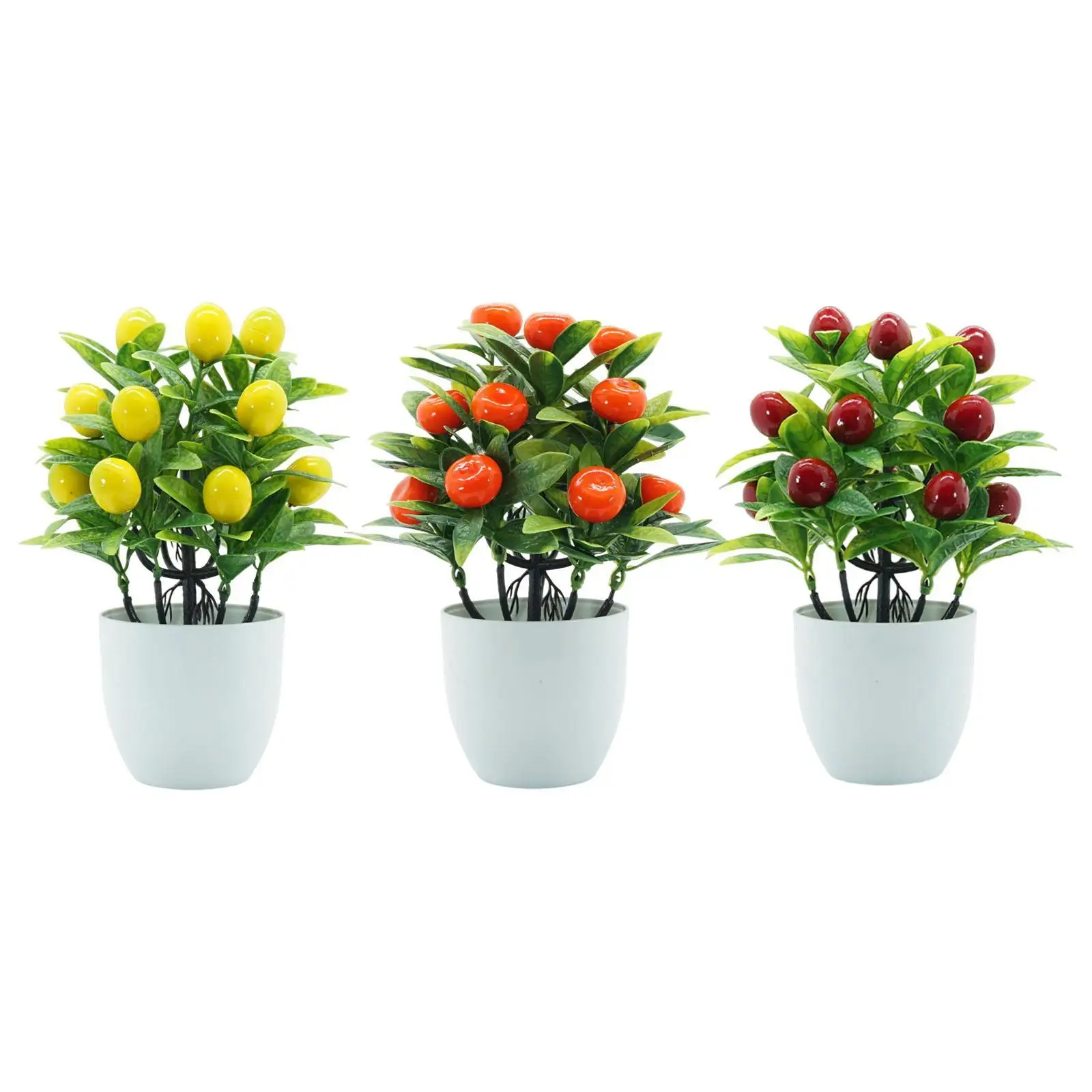 

Artificial Fruit Plants Small Fake Plant with Small Pot Bonsai Artificial Fruit