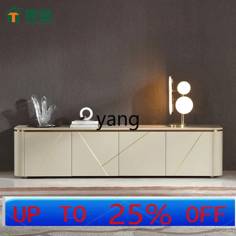 

LH TV cabinet combination living room household simple stainless steel paint floor cabinet